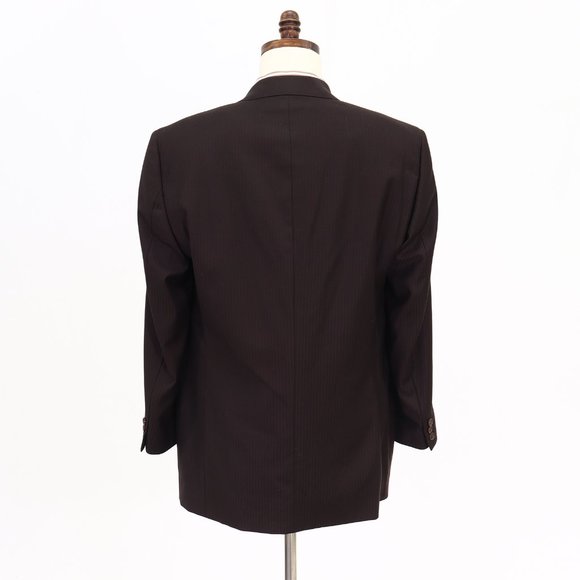 Zandello 42R Brown Striped 2-Button Sport Coat Blazer Jacket B052 - Picture 7 of 11